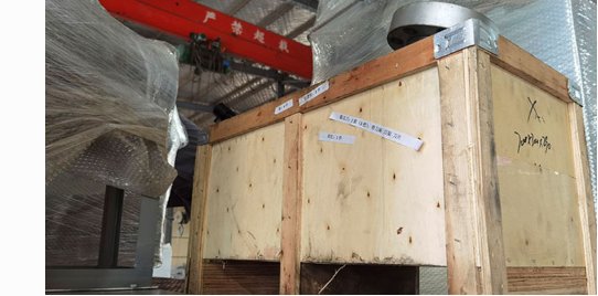 Wooden crate loading
