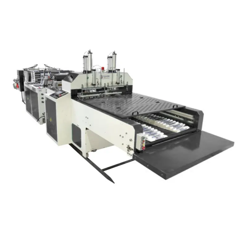 Double channel t-shirt bag machine